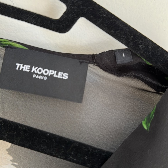 The Kooples Allure Ruffled Long Sleeve Floral Midi Dress sz 1 - Picture 8 of 12